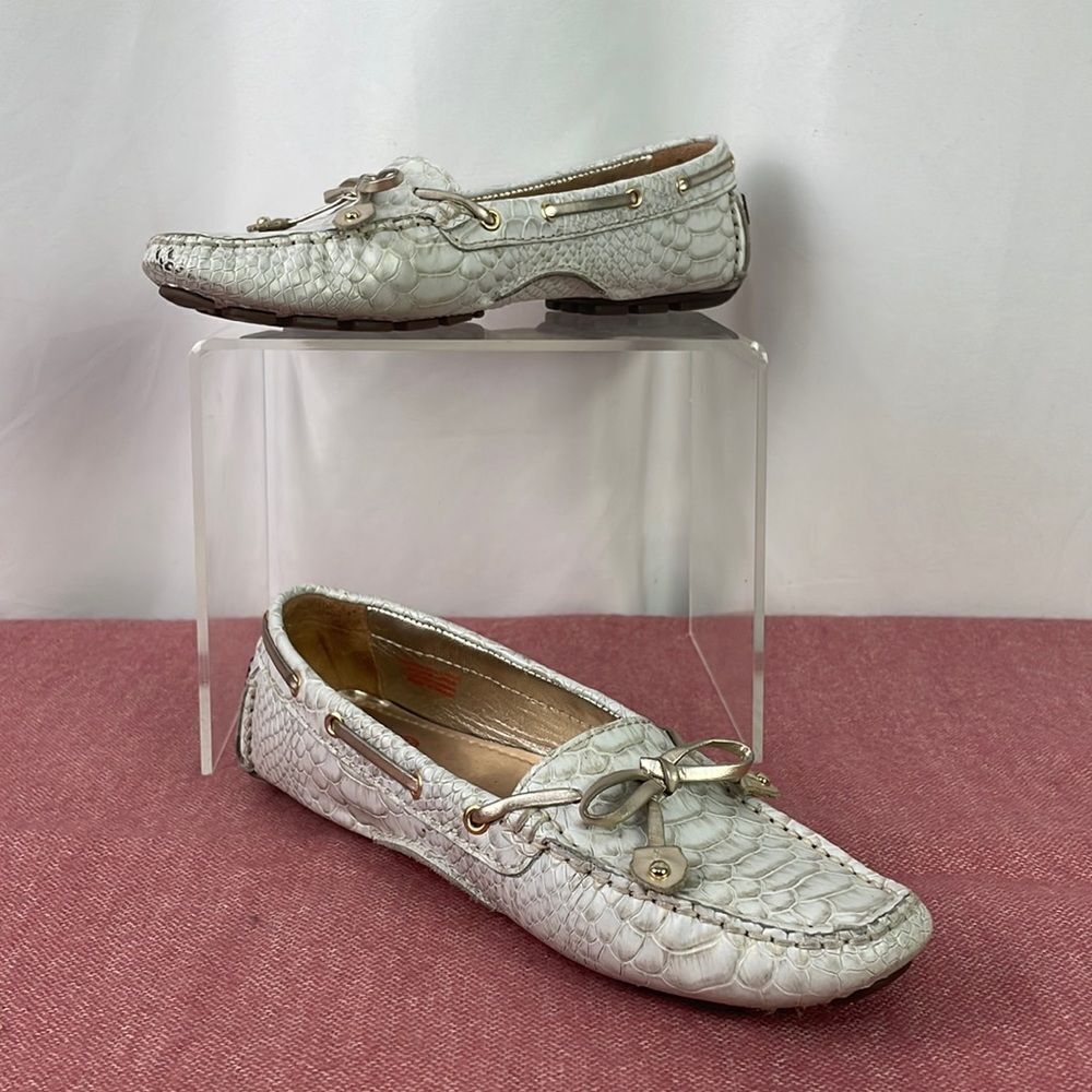 Marc Joseph Cream Croc Loafers